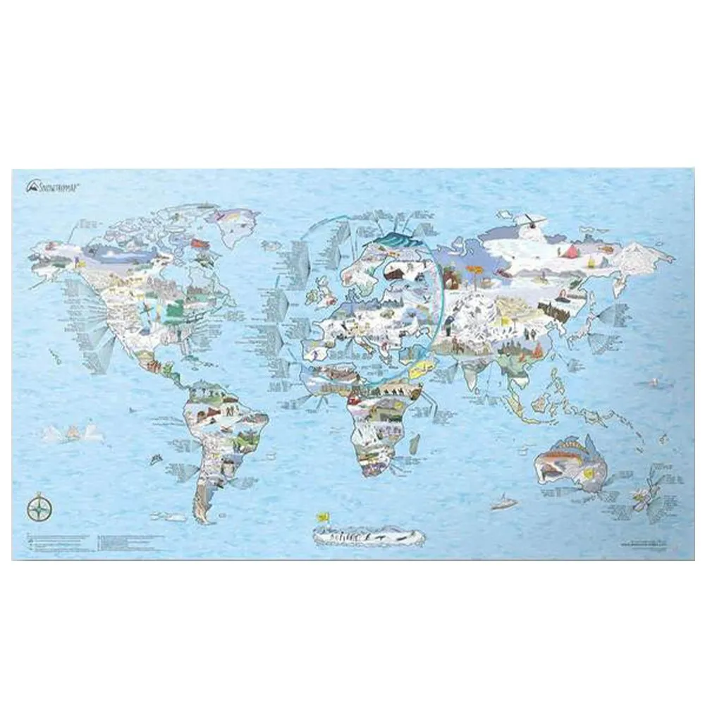 Awesome Maps Snow Trip Karta, Multicolour, One Size Awesome Maps Snow Trip Karta, Multicolour, One Size
