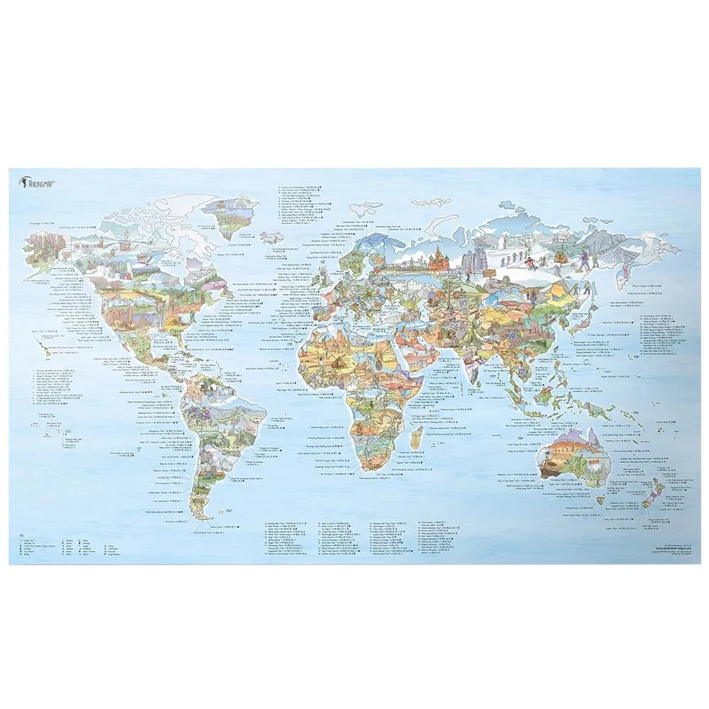 Awesome Maps Vandringskarta Världens Bästa Vandringsleder, One size