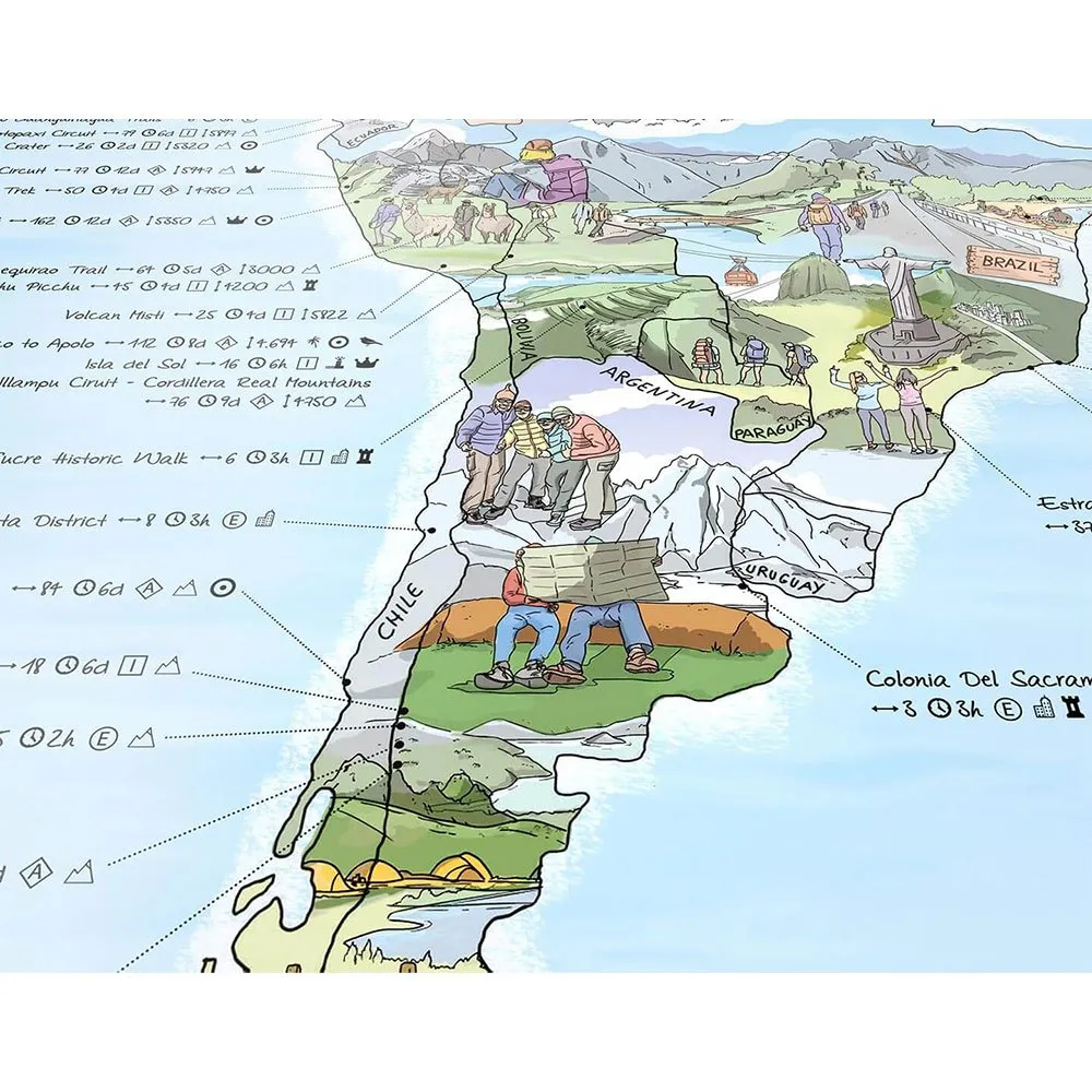Awesome Maps Vandringskarta Världens Bästa Vandringsleder, One size