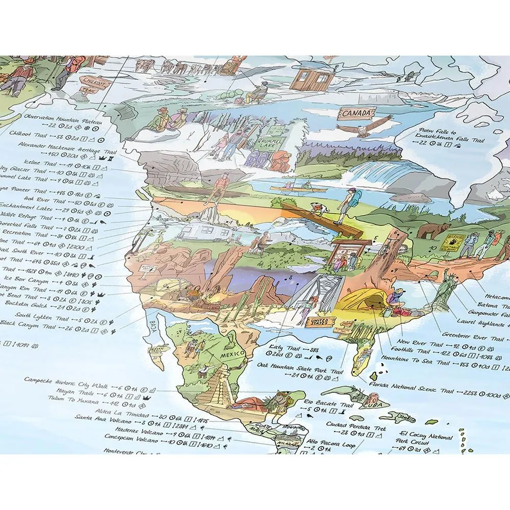 Awesome Maps Vandringskarta Världens Bästa Vandringsleder, One size