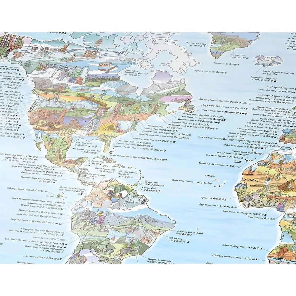 Awesome Maps Vandringskarta Världens Bästa Vandringsleder, One size