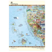 Awesome Maps West Coast Map Affisch Awesome Maps West Coast Map Affisch