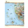 Awesome Maps West Coast Map Affisch, Multicolour, One Size