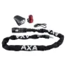 Axa Absolute C5-90/dwn 50 Cykellampset, Black / red, One Size