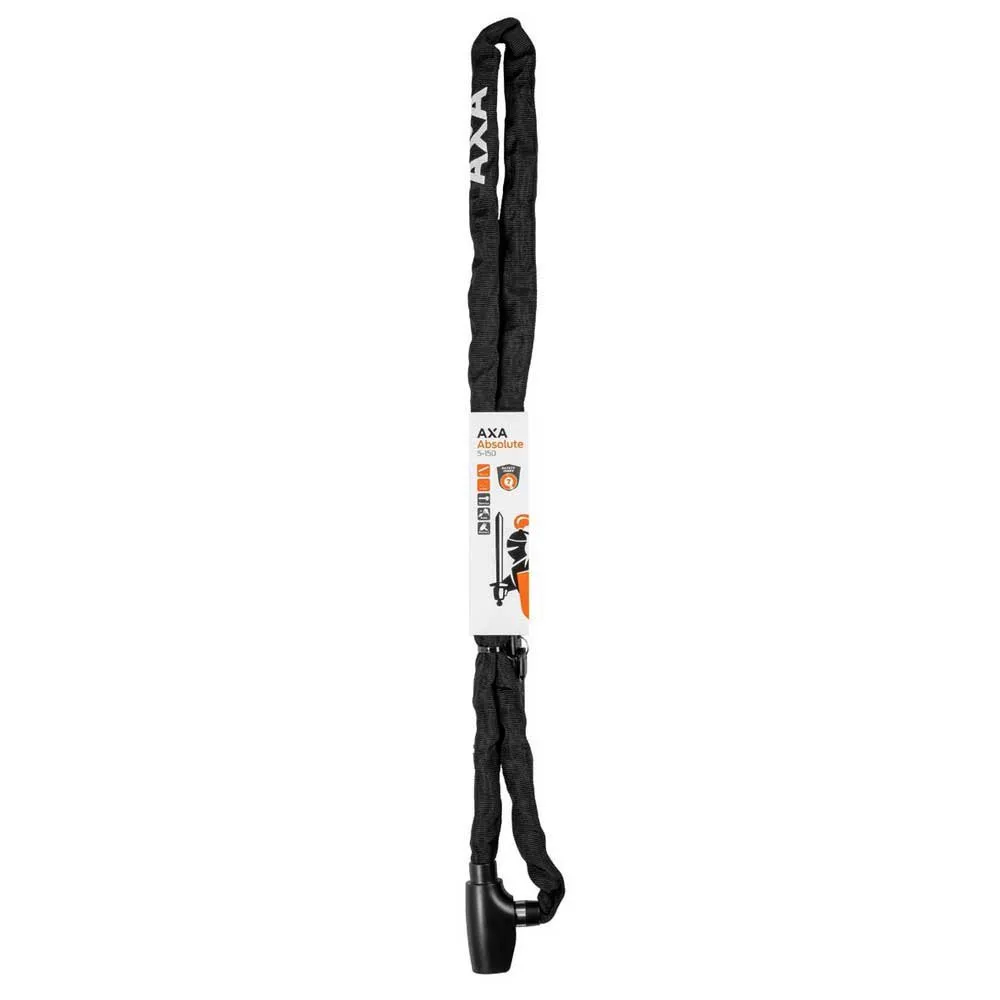 Axa Absolute Kedjelås, Black, 5 x 1500mm