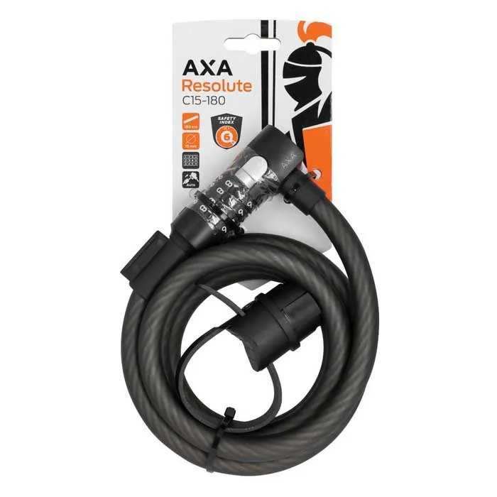Axa C15-180 Resolute C15 15x1800 Mm Kabellås, Black, 15 x 1800mm
