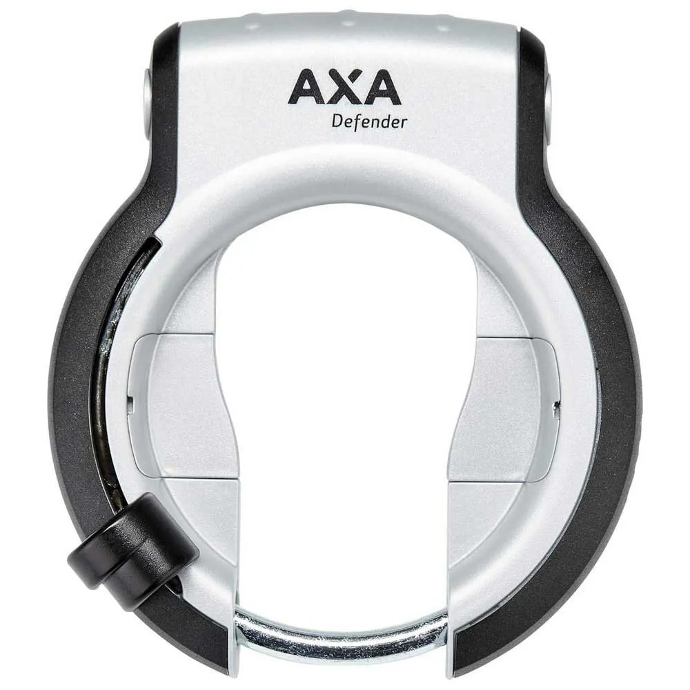 Axa Defender Retactable Cykelramlås, Silver / black, One Size