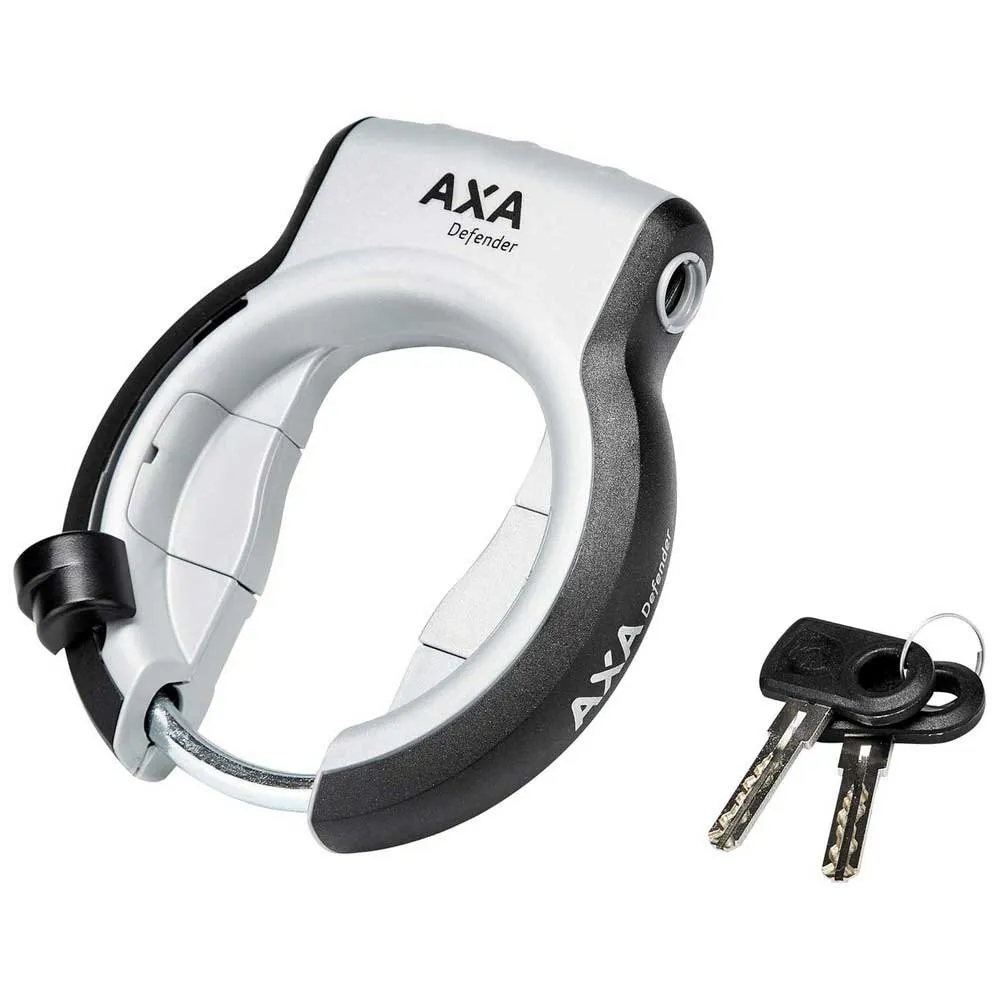 Axa Defender Retactable Cykelramlås, Silver / black, One Size