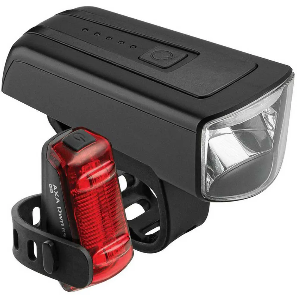 Axa Dwn 100 Cykellampset, Black / red, One Size