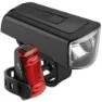Axa Dwn 100 Cykellampset, Black / red, One Size