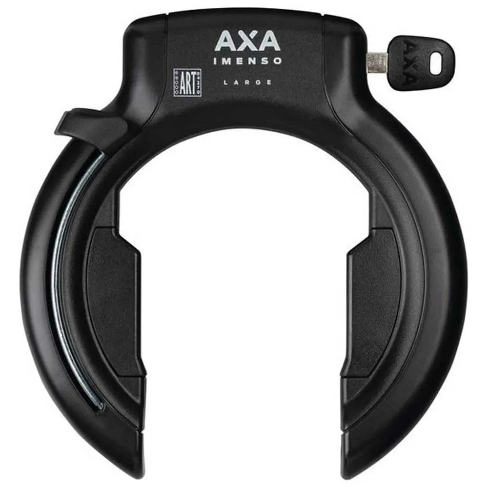 Axa Imenso Large 75 Mm Battery Cykelramlås, Black, One Size