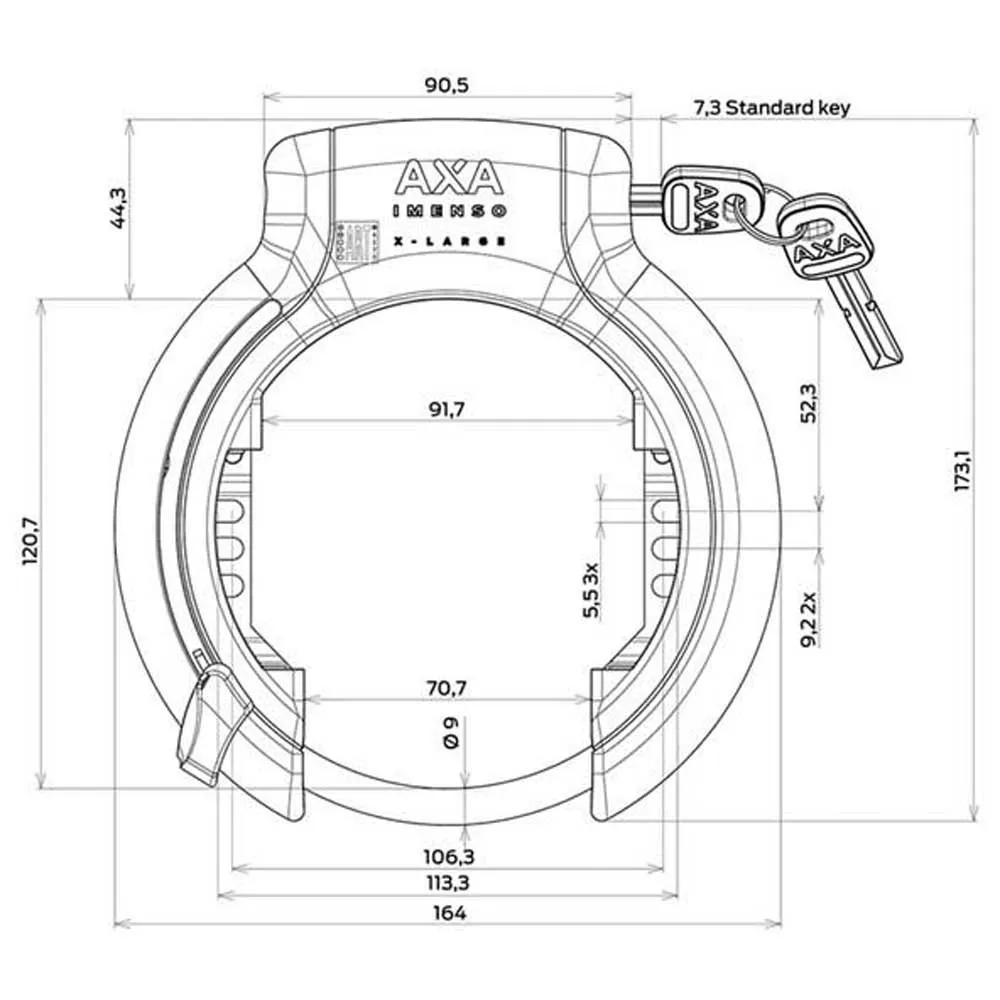 Axa Imenso X Large Rahmenschloss Axa Imenso X Large Rahmenschloss