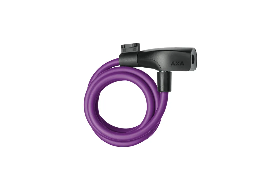 Axa Resolute 8-120 spirallås med nyckel royal purple, Lila