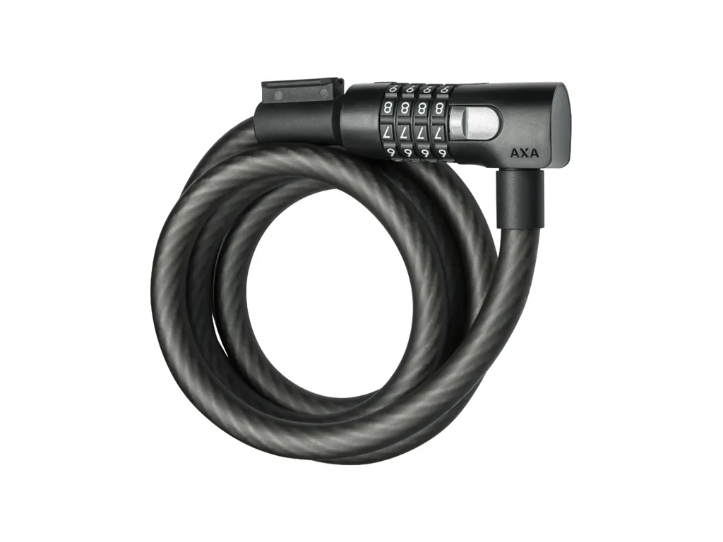 Axa Resolute C15-180 spirallås med kod 180, Black, 15 x 1800mm