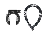 Axa Solid og LINQ City100 ringlås med plug in + kedjelås Axa Solid og LINQ City100 ringlås med plug in + kedjelås