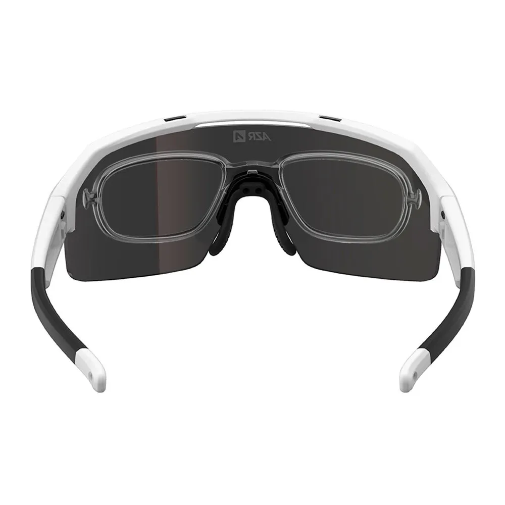 AZR Sky Rx Solglasögon, Matte white, Red Mirror/CAT3