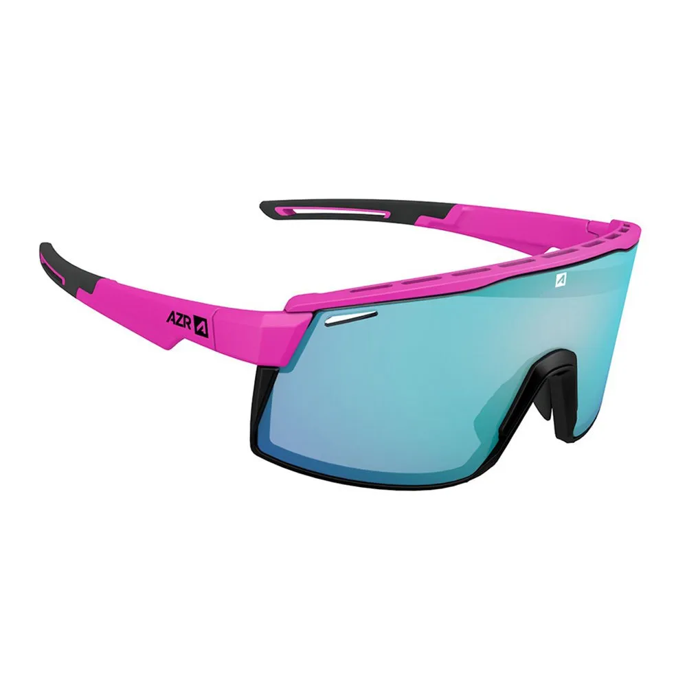 AZR Sprint Solglasögon, Matte fuchsia / black, Blue Mirror/CAT3