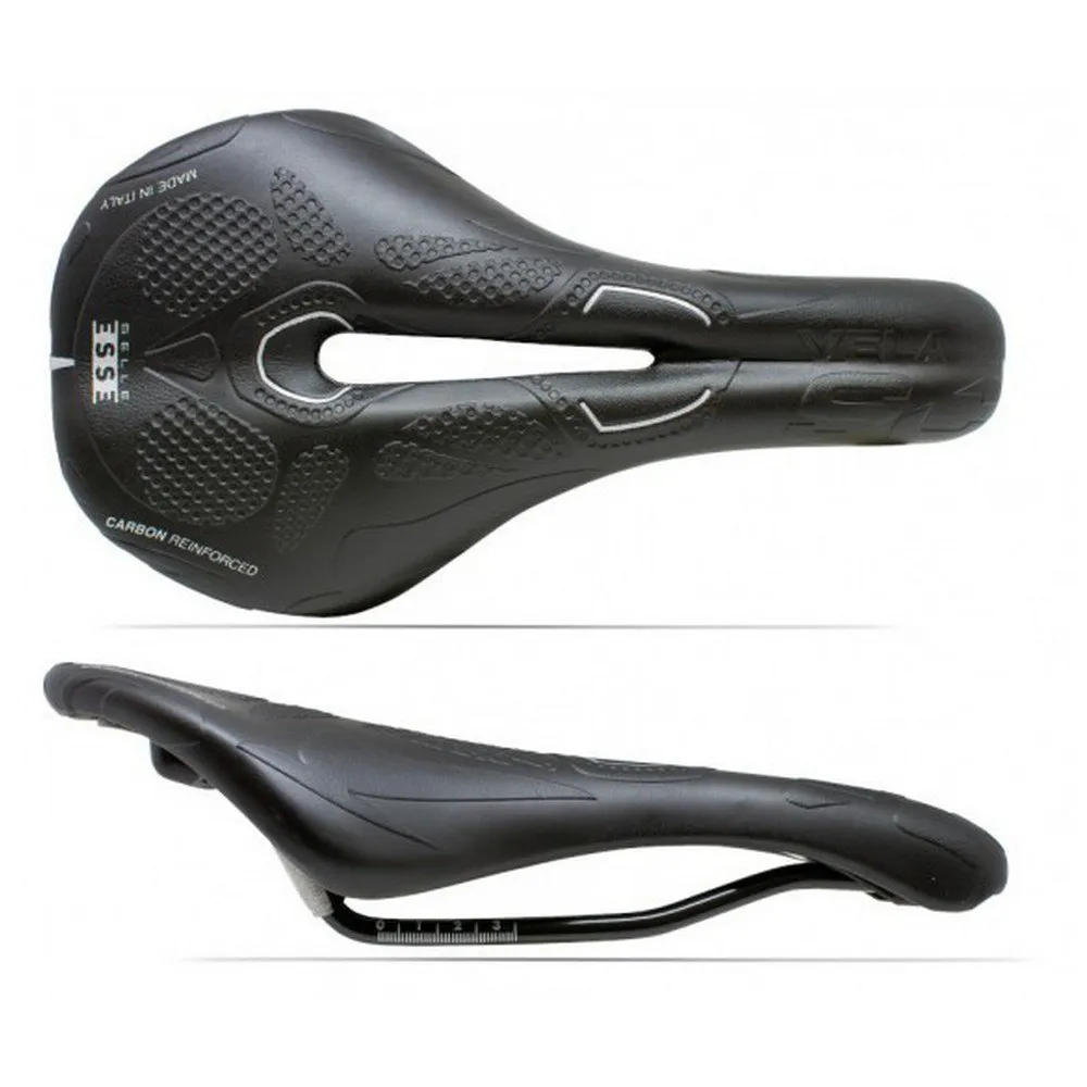 Barbieri Gravel Short Cykelsadel, Black, 140mm