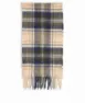 Barbour Unisex New Check Scarf, Sand Beige Plaid