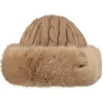 Barts Fur Cable Bandhat Mössa, Brown