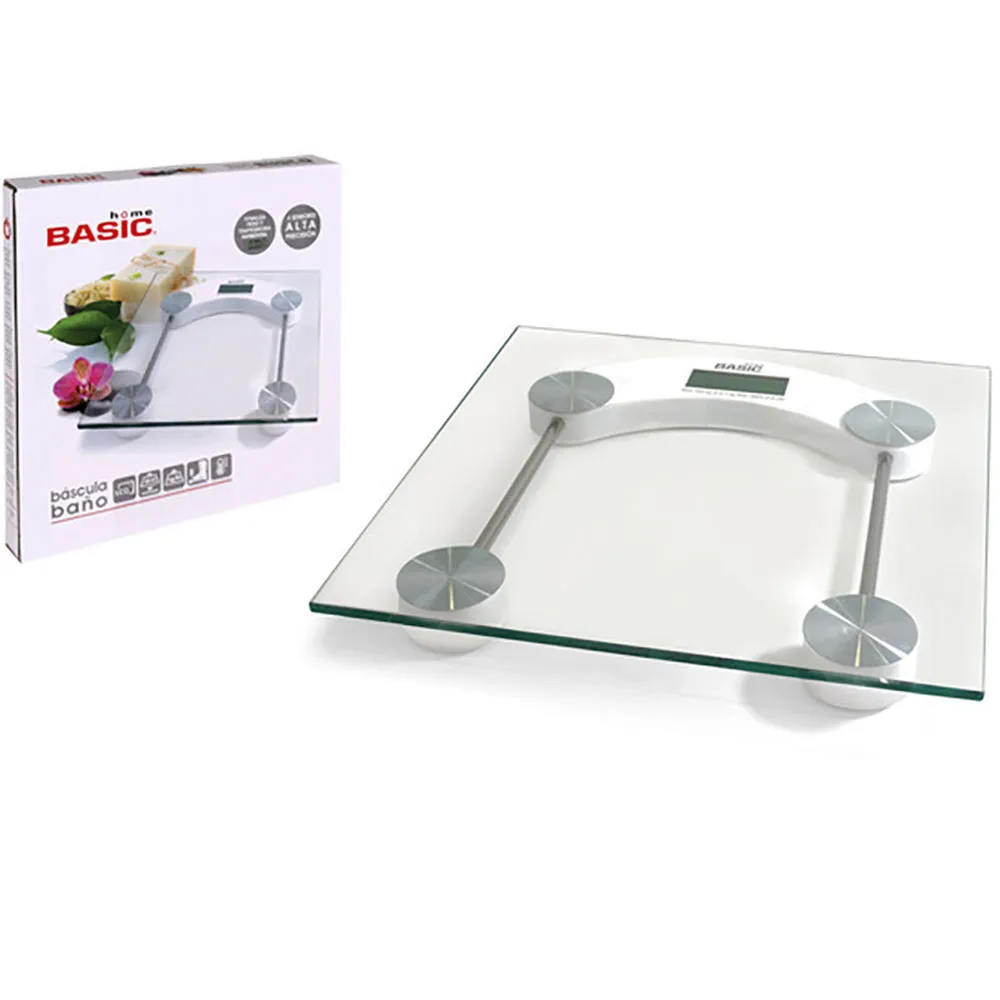 Basic Home Rektangulär Digital Badrumsvåg 150kg, Multicolor, One Size Basic Home Rektangulär Digital Badrumsvåg 150kg, Multicolor, One Size