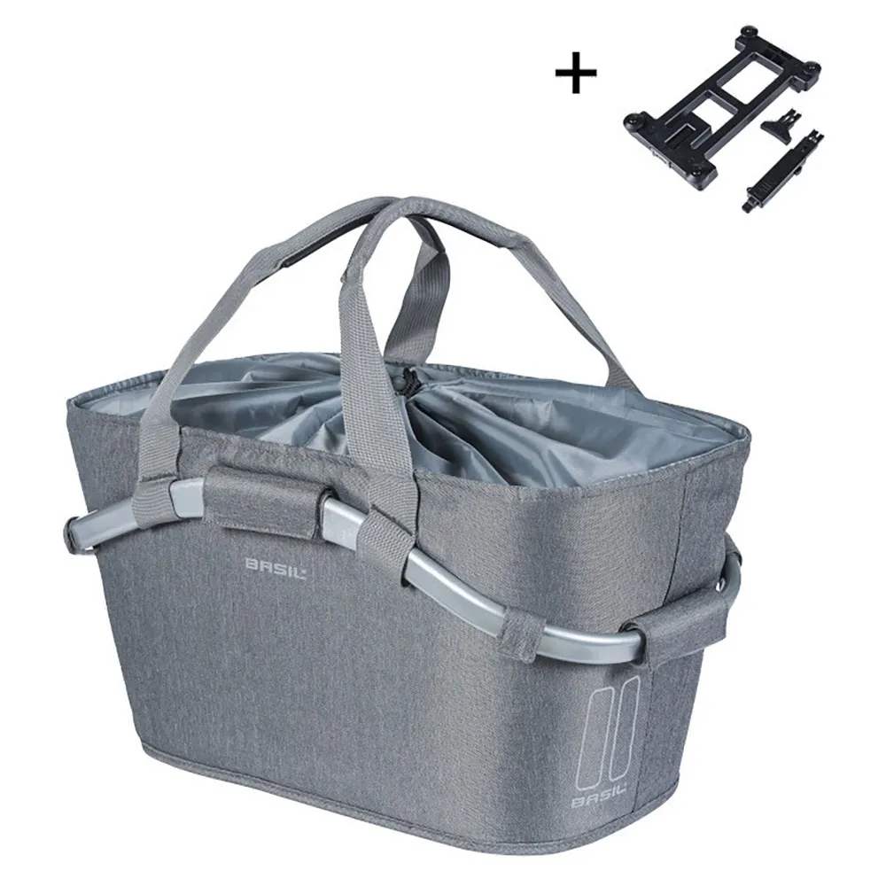 Basil 2day Carry All Mik Bakre Korg 22l, Grey melee, One Size Basil 2day Carry All Mik Bakre Korg 22l, Grey melee, One Size