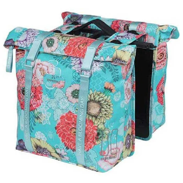 Basil Bloom Field Mik Sidoväskor 28-35l, Blue / flowers, One Size