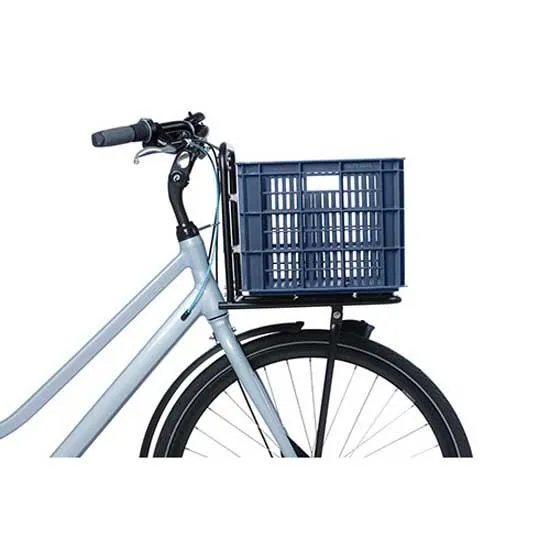 Basil Crate L Framkorg, Blue, One Size