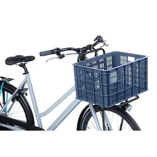 Basil Crate L Framkorg, Blue, One Size