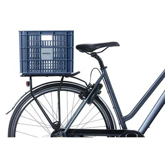 Basil Crate L Framkorg, Blue, One Size