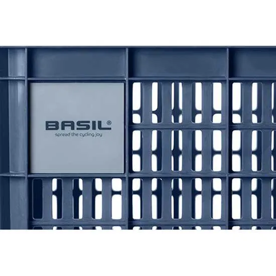 Basil Crate L Framkorg, Blue, One Size