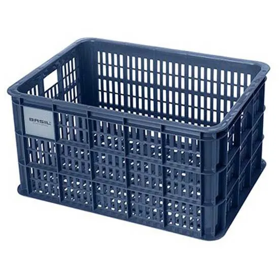 Basil Crate L Framkorg, Blue, One Size