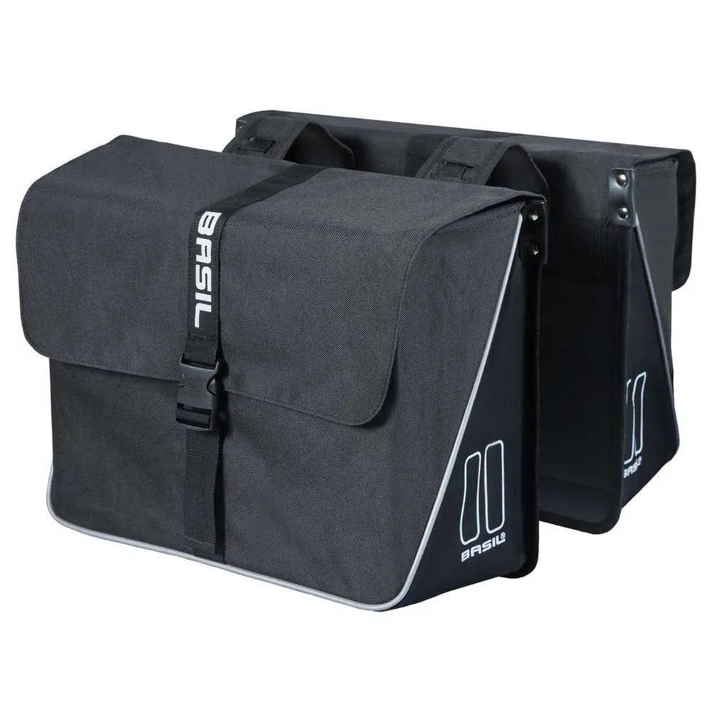 Basil Forte Double Sidoväskor 35l, Black, One Size