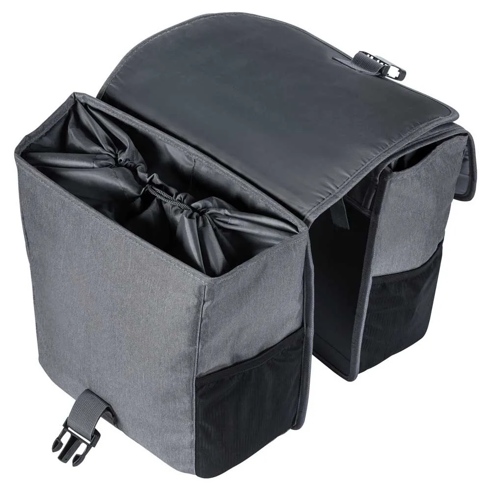 Basil Go Double Sidoväskor 32l, Grey, One Size