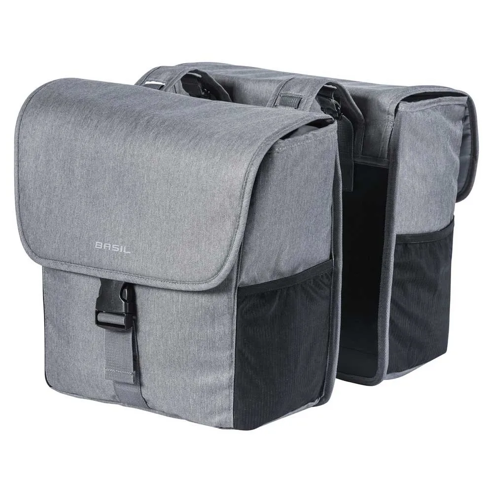 Basil Go Double Sidoväskor 32l, Grey, One Size