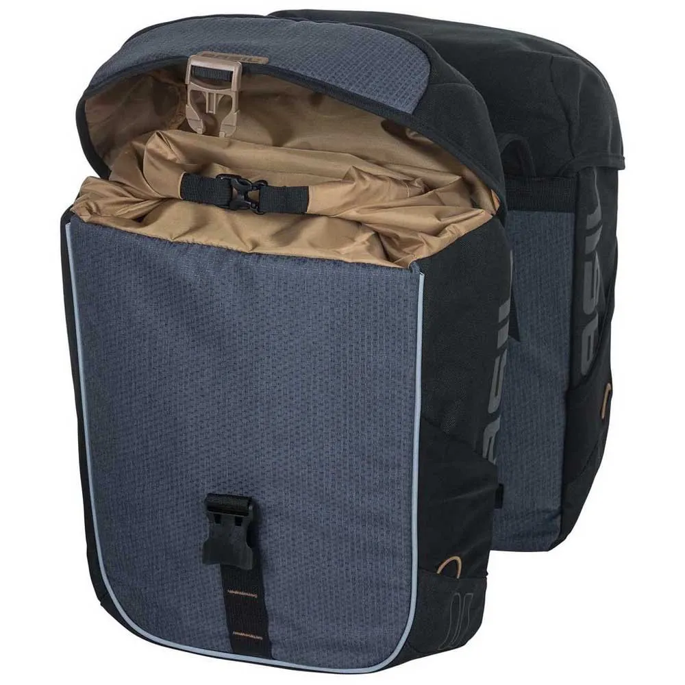 Basil Miles Double Sidoväskor 34l, Dark grey, One Size Basil Miles Double Sidoväskor 34l, Dark grey, One Size