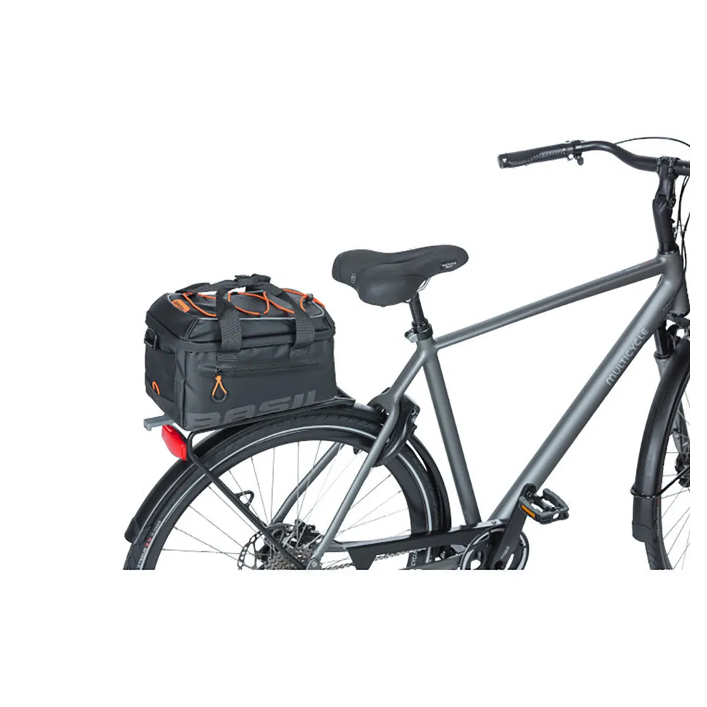 Basil Miles Tarpaulin MIK Gepäckträgertasche, Black / orange, One Size