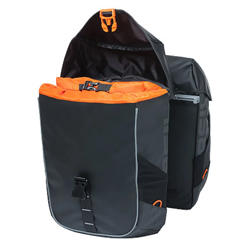 Basil Miles Tarpaulin Mik Sidoväskor 34l, Black / orange, One Size