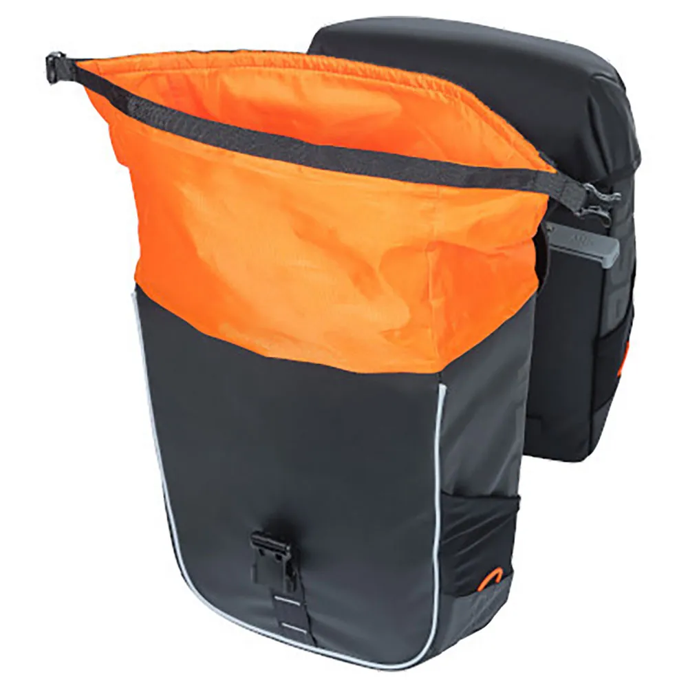 Basil Miles Tarpaulin Mik Sidoväskor 34l, Black / orange, One Size