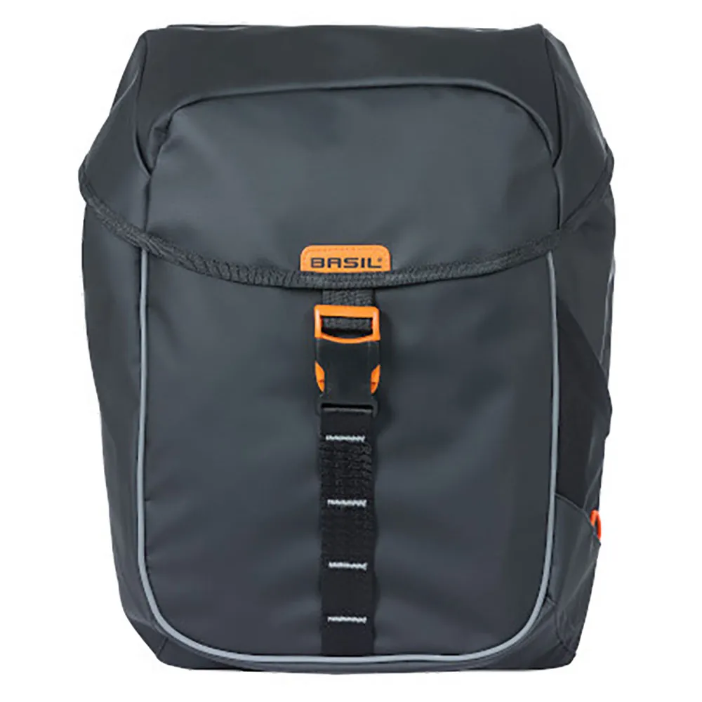 Basil Miles Tarpaulin Mik Sidoväskor 34l, Black / orange, One Size