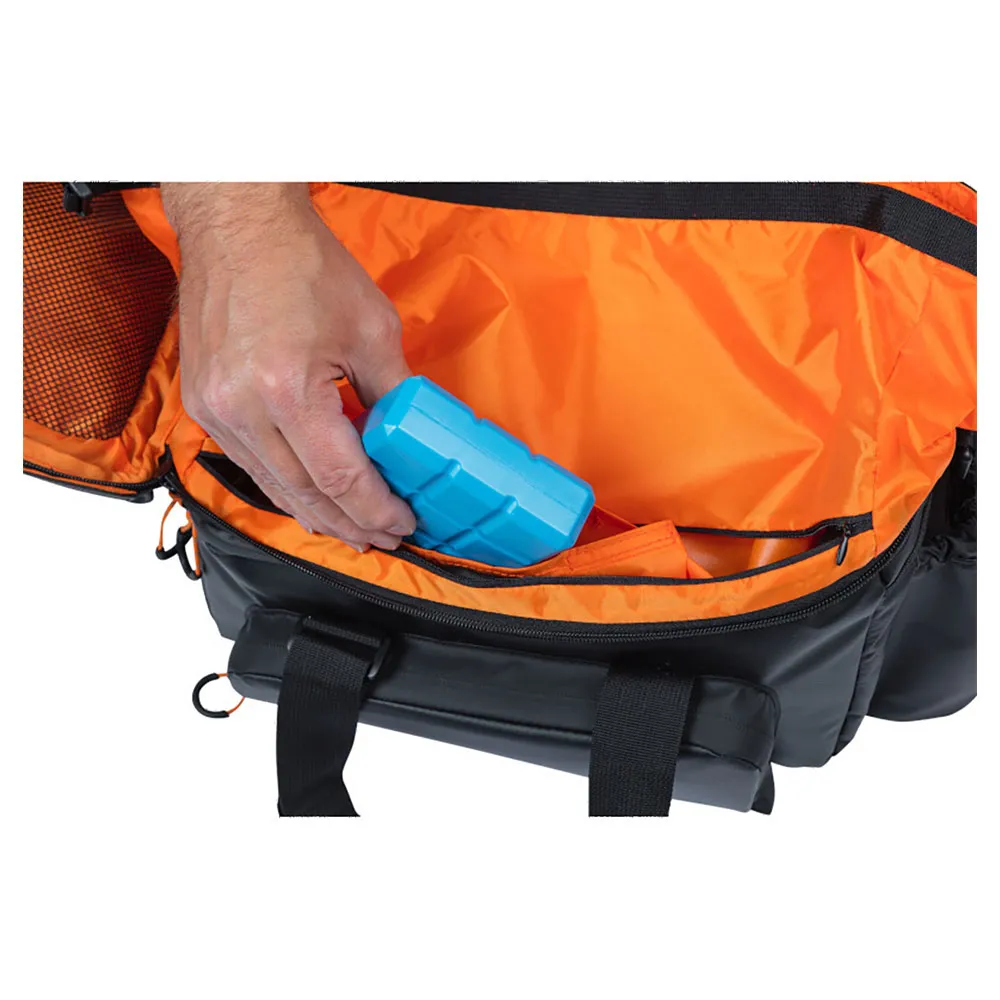 Basil Miles Tarpaulin Xl Pro Mik Sidoväskor 36l, Black / orange, One Size