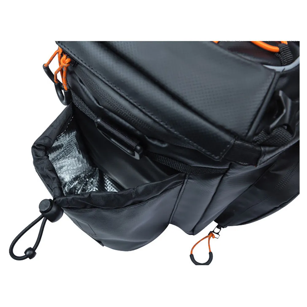Basil Miles Tarpaulin Xl Pro Mik Sidoväskor 36l, Black / orange, One Size