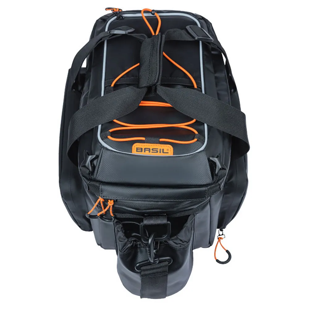 Basil Miles XL Pro MIK Gepäckträgertasche, Black / orange, One Size Basil Miles XL Pro MIK Gepäckträgertasche, Black / orange, One Size