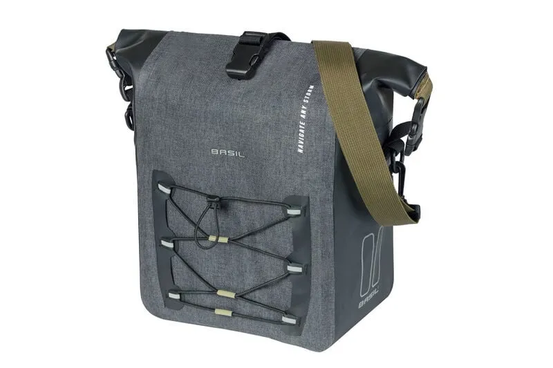 Basil Navigator Storm cykelväska vattentätt medium grå/svart, Black, One Size