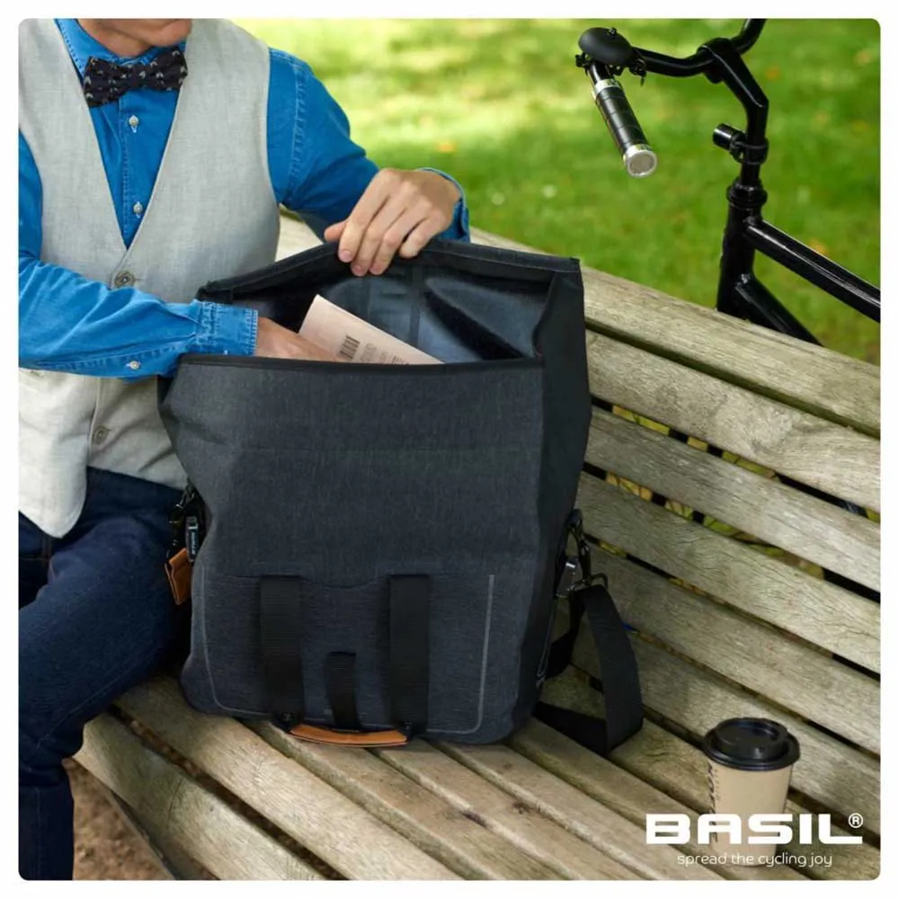 Basil Urban Dry Business Cykelväska 20l, Dark grey, One Size Basil Urban Dry Business Cykelväska 20l, Dark grey, One Size