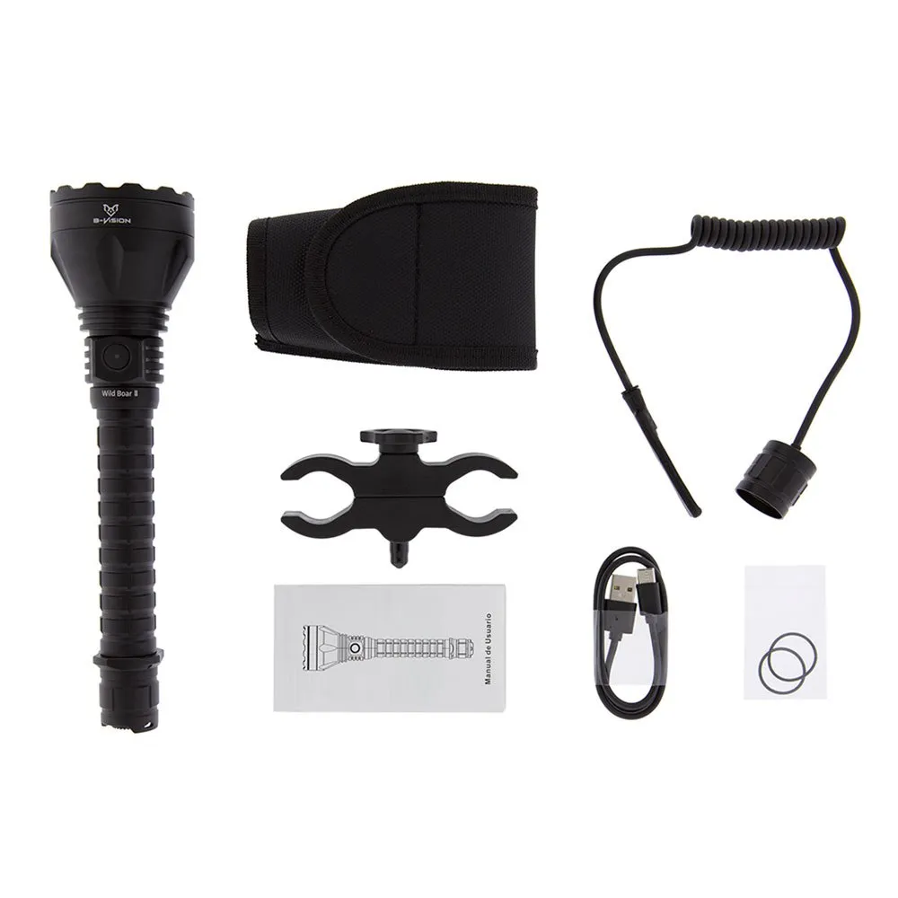 Bat Vision Wild Boar Ii Ficklampa, Black, 1375 Lumens