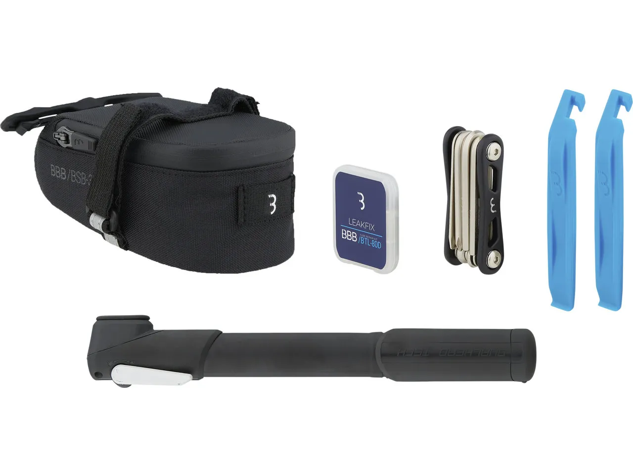 BBB CombiSet EasyPack BSB-56 Satteltasche + Werkzeugset, Black, One Size BBB CombiSet EasyPack BSB-56 Satteltasche + Werkzeugset, Black, One Size