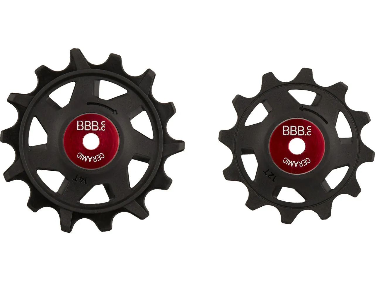 BBB RollerBoys Ceramic BDP-17 Schalträdchen für SRAM 12-fach, Svart