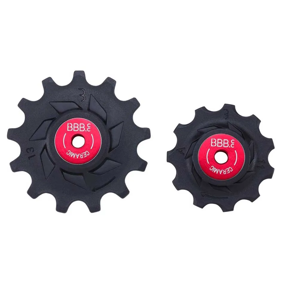 BBB Rollerboys Ceramic Shimano Grx Trisshjulssats För Cykel, Black / red, 11-13t