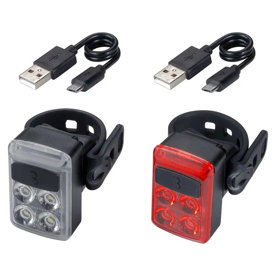 BBB Slide Cykellampset, Black / red, 50 / 16 Lumens